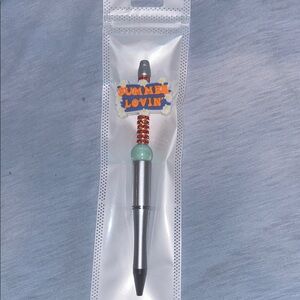 Silver and Red Pen with Summer Lovin' Charm